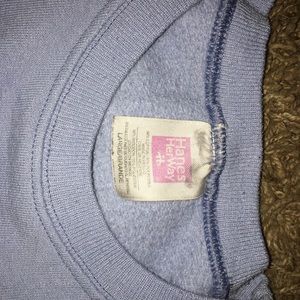 Cropped Light Blue Hanes Crewneck